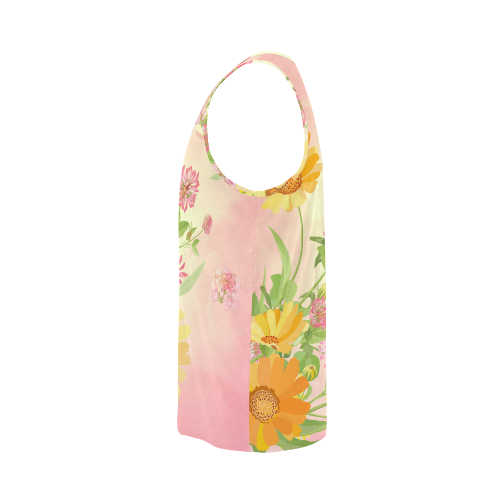 Wonderful flowers, soft colors All Over Print Tank Top for Men (Model T43)
