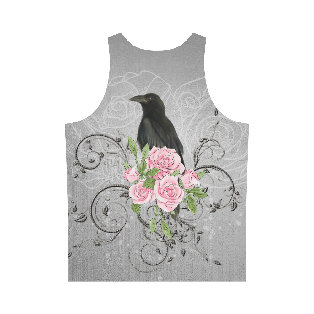 The crow with roses All Over Print Tank Top for Men (Model T43)