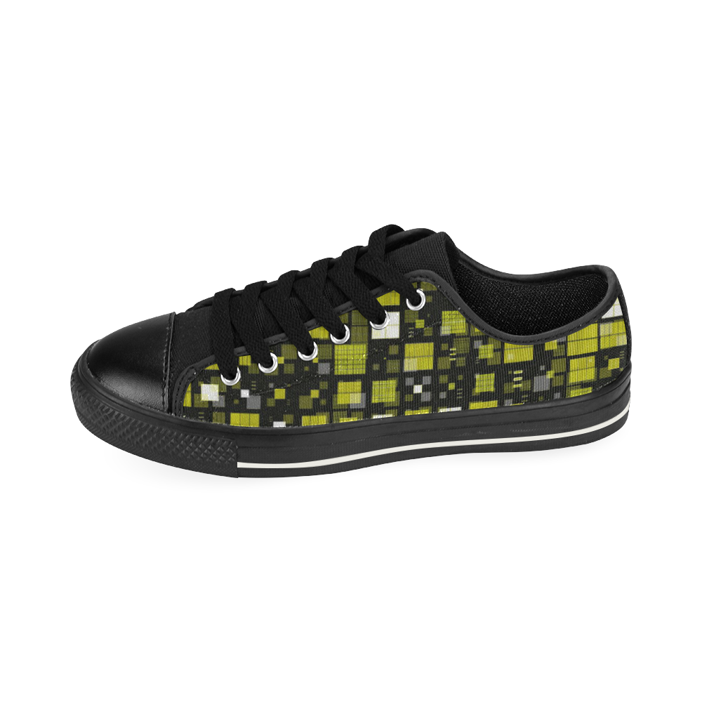 small geo fun F by JamColors Low Top Canvas Shoes for Kid (Model 018)