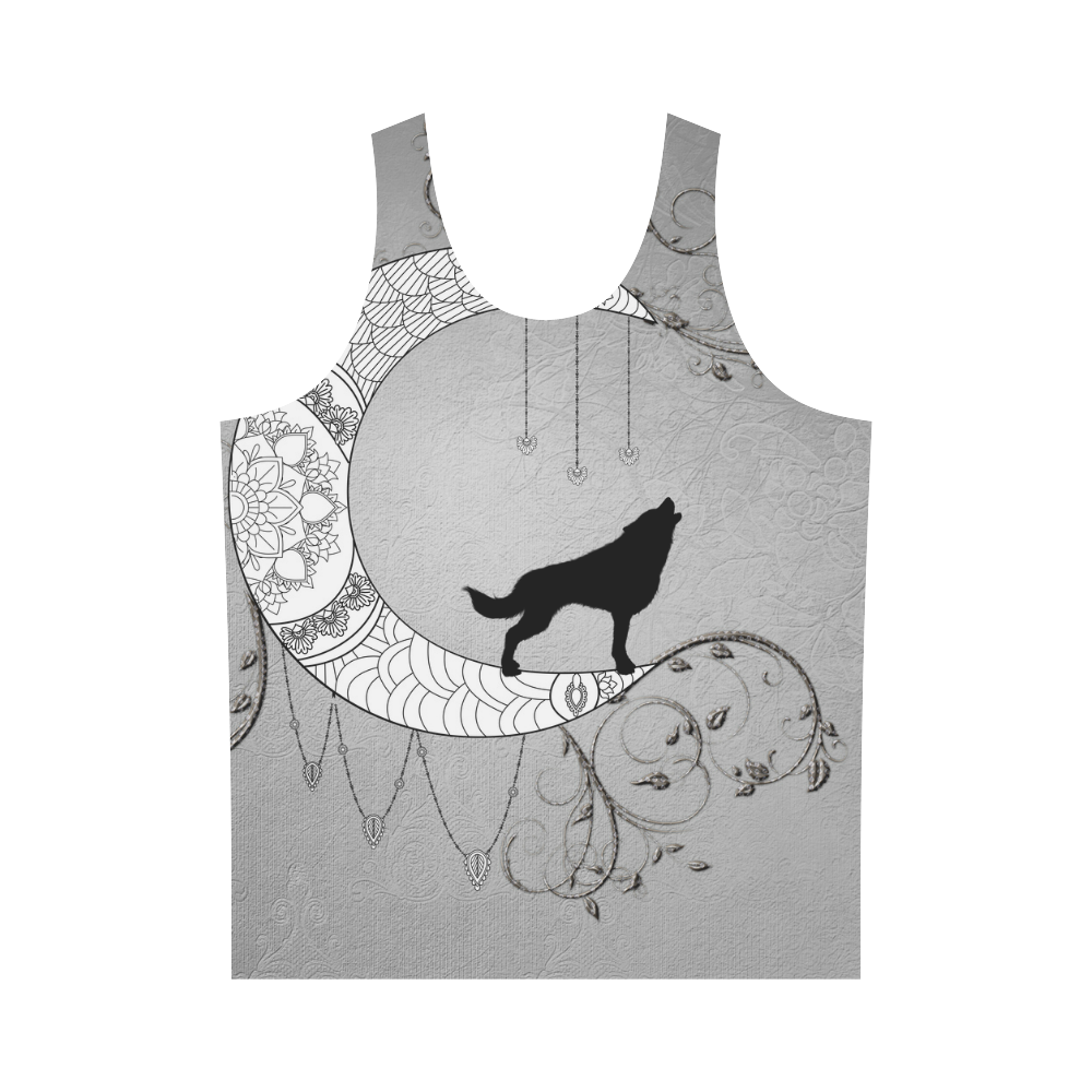 Mandala moon with wolf All Over Print Tank Top for Men (Model T43)