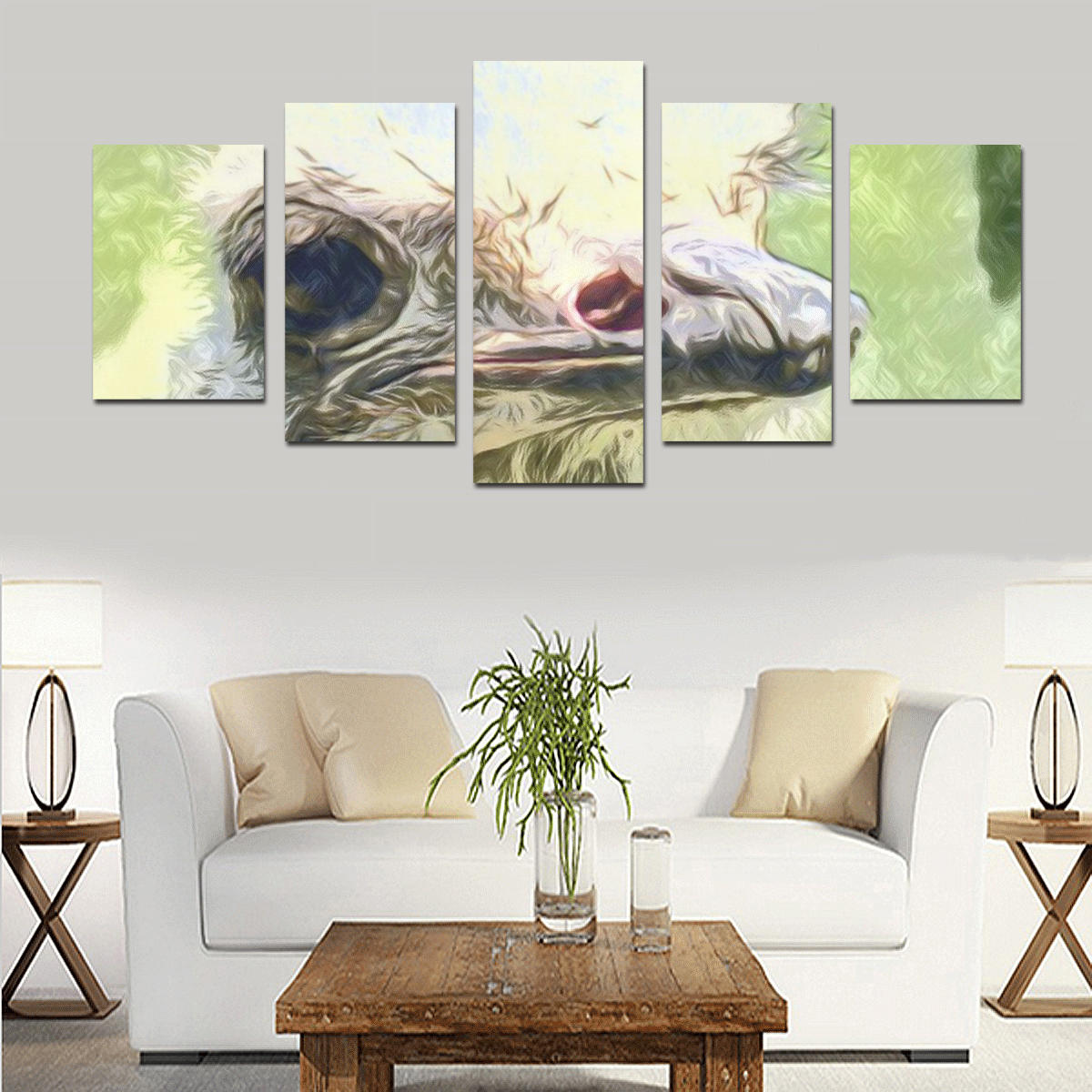 impressive Animal ostrich by JamColors Canvas Print Sets D (No Frame)