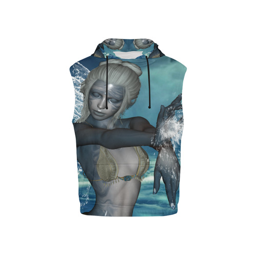 The fairy of water All Over Print Sleeveless Hoodie for Kid (Model H15)