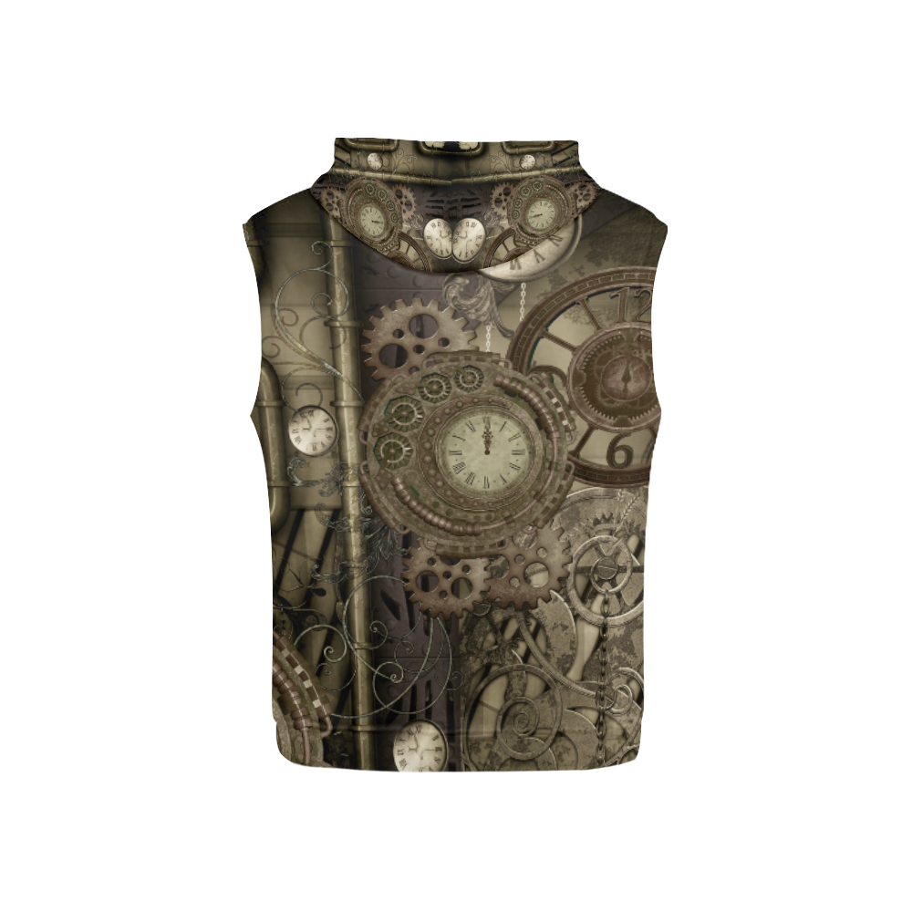 Awesome steampunk design All Over Print Sleeveless Hoodie for Kid (Model H15)