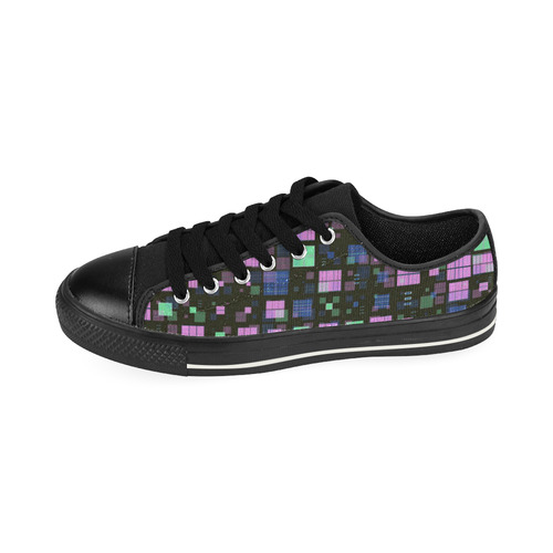 small geo fun B by JamColors Low Top Canvas Shoes for Kid (Model 018)