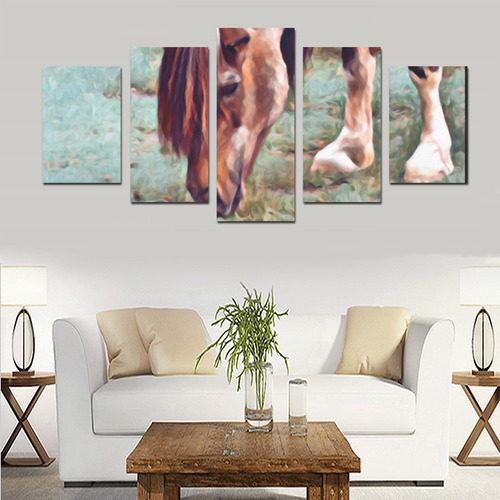 impressive Animal Pony by JamColors Canvas Print Sets D (No Frame)