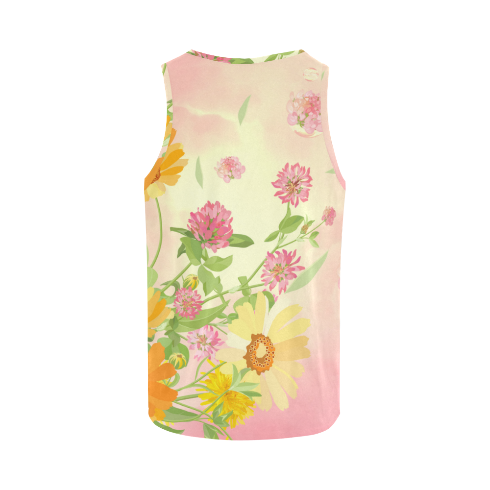Wonderful flowers, soft colors All Over Print Tank Top for Men (Model T43)