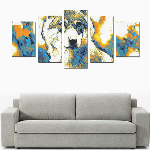 impressive Animal - Wolf 2 by JamColors Canvas Print Sets D (No Frame)