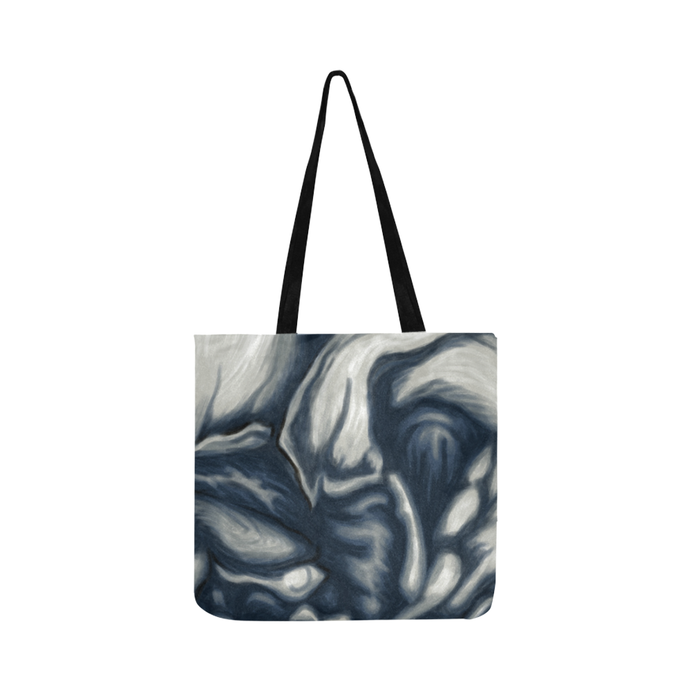 Blue abstract Reusable Shopping Bag Model 1660 (Two sides)