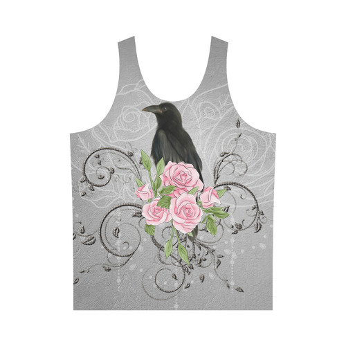 The crow with roses All Over Print Tank Top for Men (Model T43)