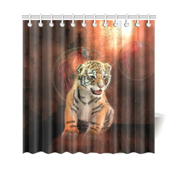 Cute little tiger Shower Curtain 69"x70"