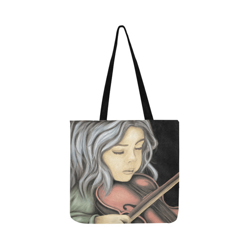 Child playing violin Reusable Shopping Bag Model 1660 (Two sides)