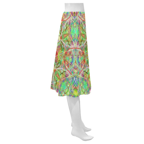 Thleudron Women's Constellations Mnemosyne Women's Crepe Skirt (Model D16)