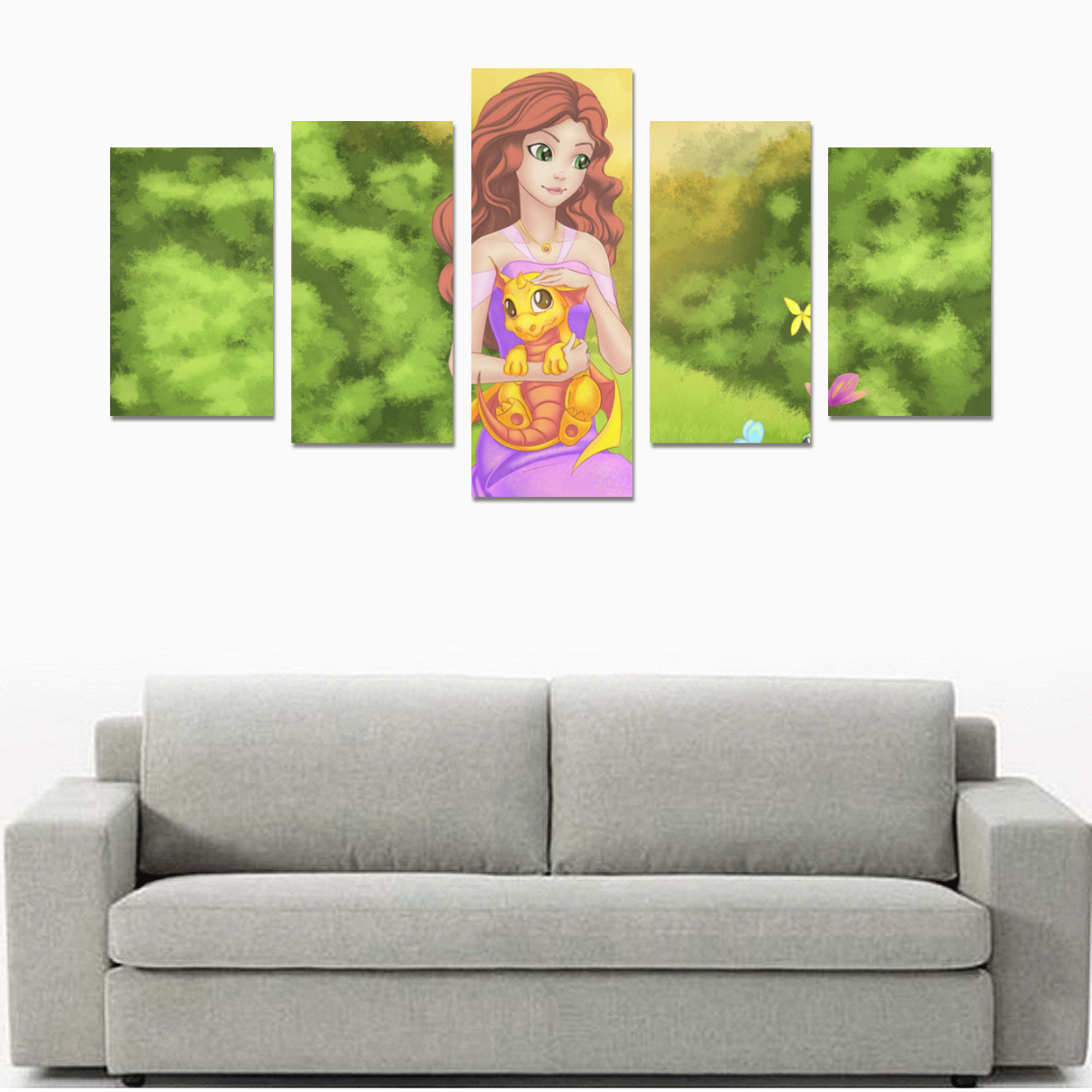 Fairytale Princess Canvas Print Sets C (No Frame)