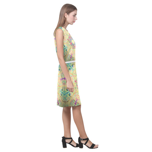 Thleudron Women's Yin Yang Eos Women's Sleeveless Dress (Model D01)