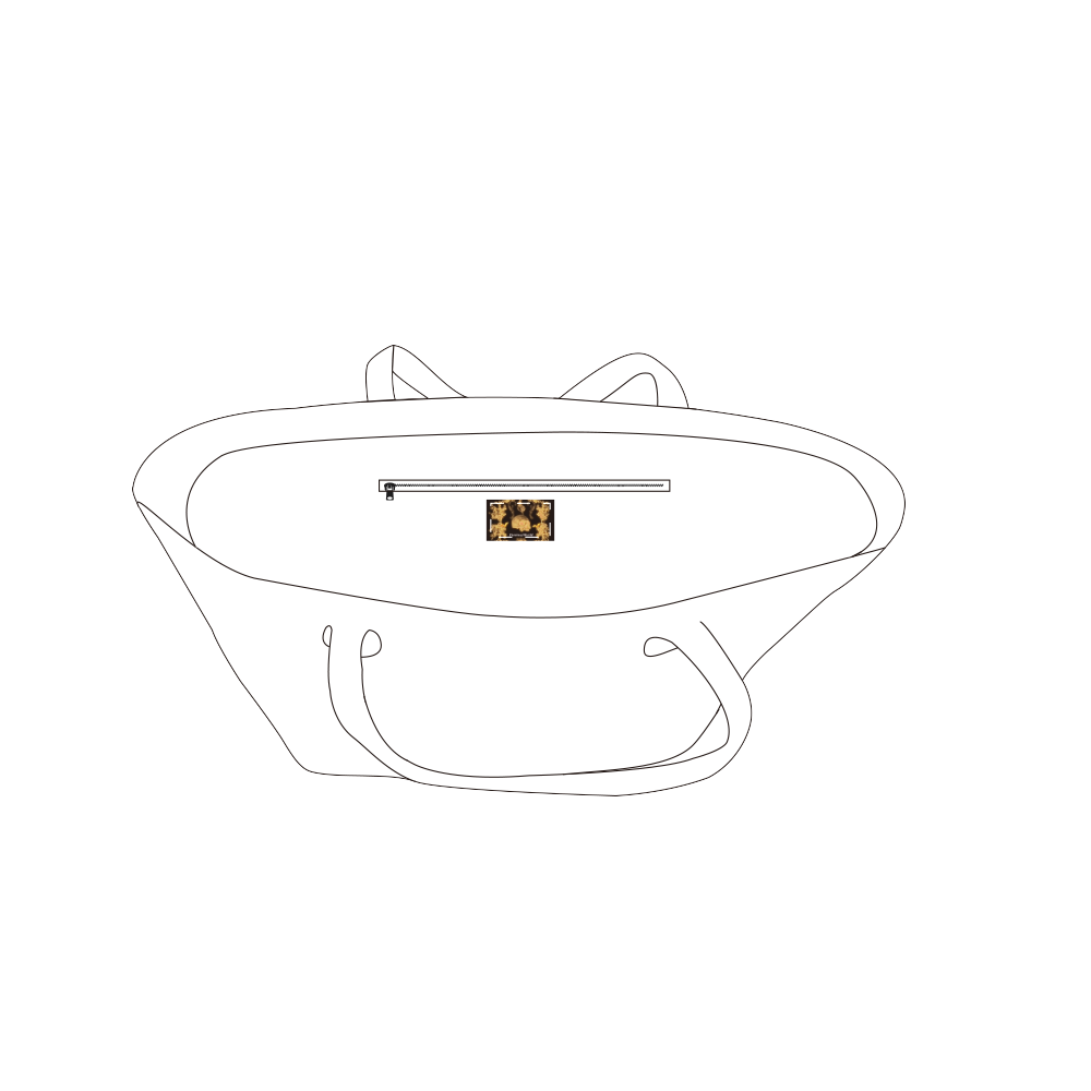Yellow skull Private Brand Tag on Bags Inner (Zipper) (5cm X 3cm)