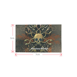 Amazing skull Private Brand Tag on Bags Inner (Zipper) (5cm X 3cm)