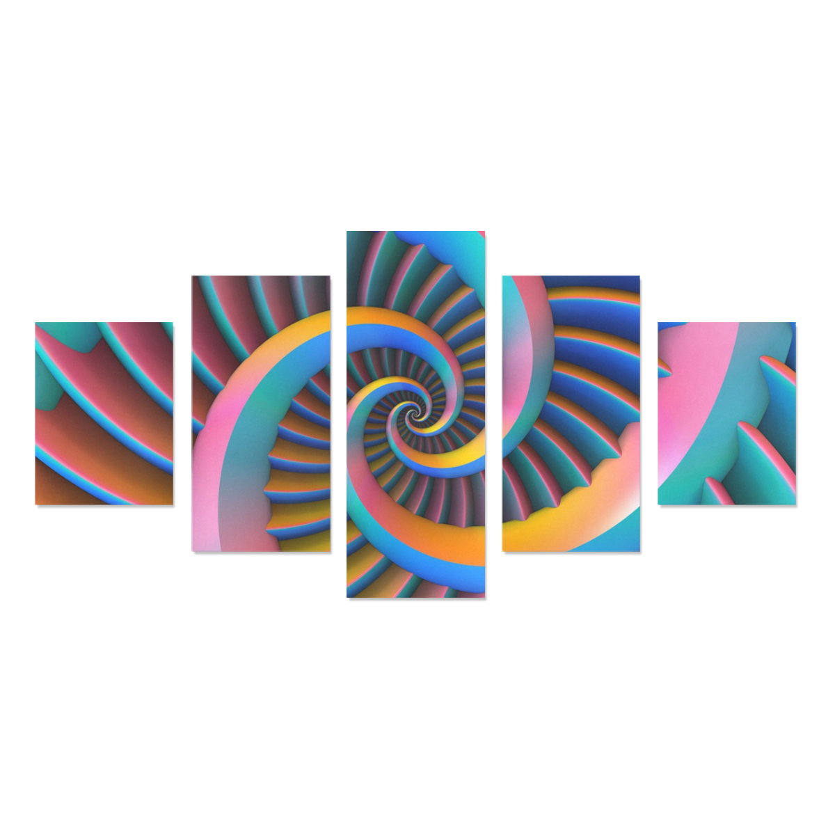 Opposing Spirals Canvas Print Sets B (No Frame)