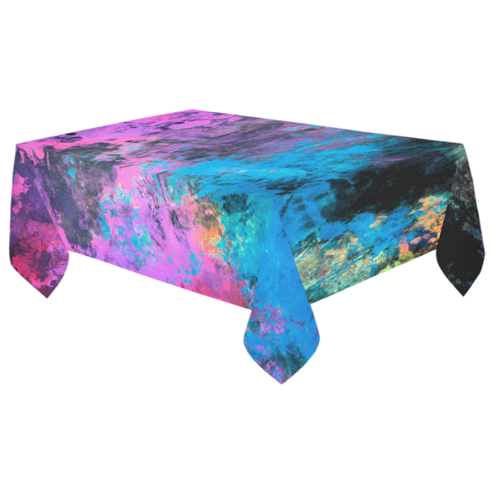 abstraction colors Cotton Linen Tablecloth 60"x 104"