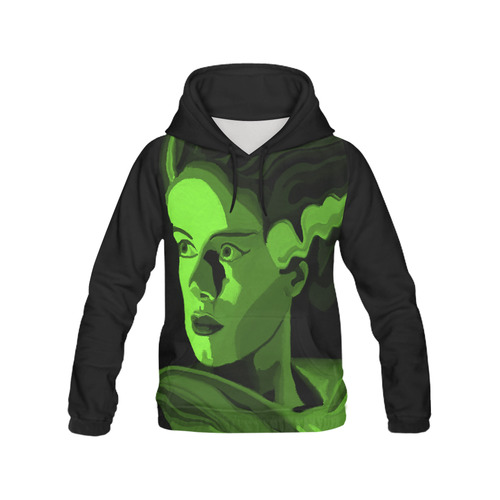 Bride of Frankenstein All Over Print Hoodie for Women (USA Size) (Model H13)