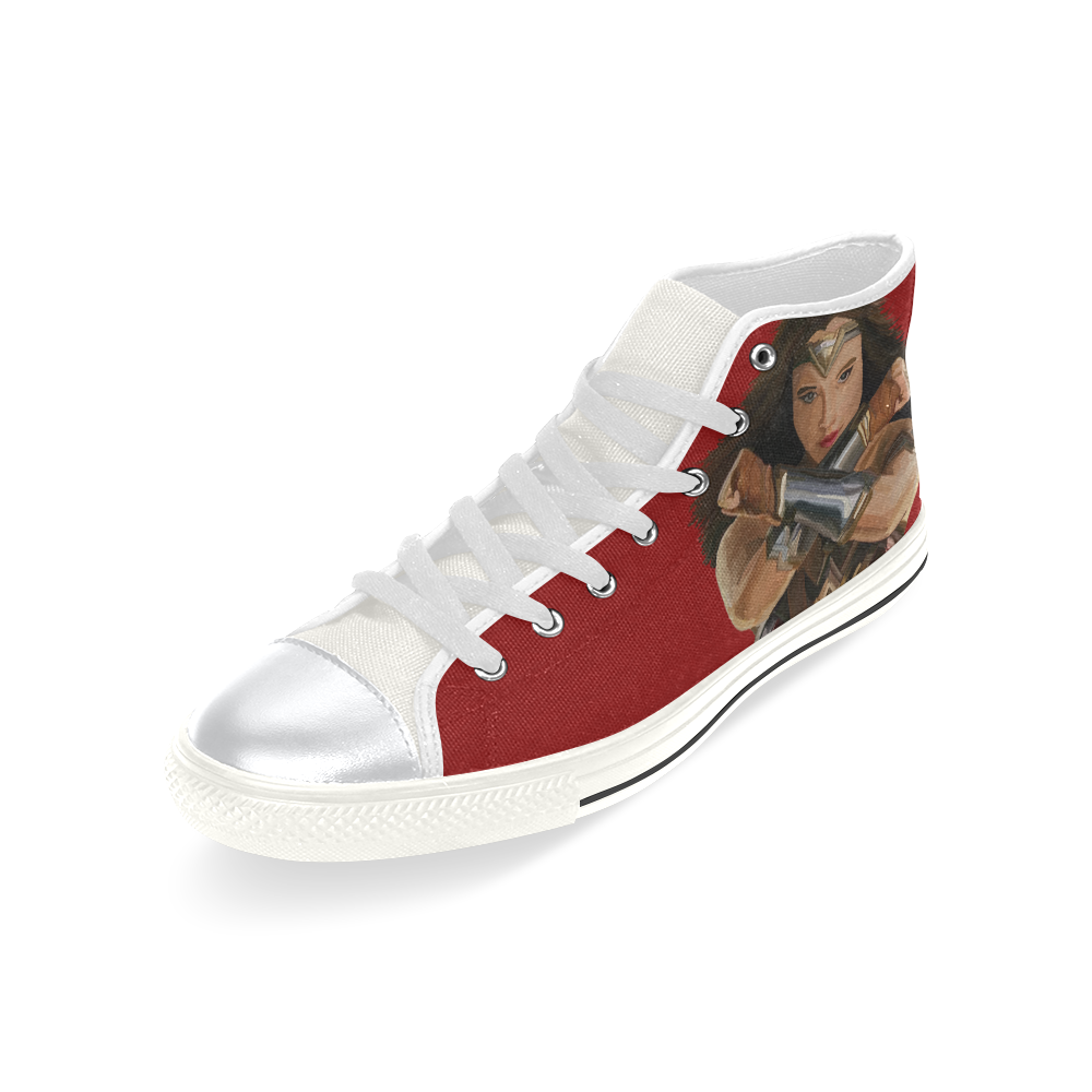 Wonder Woman High Top Canvas Shoes for Kid (Model 017)