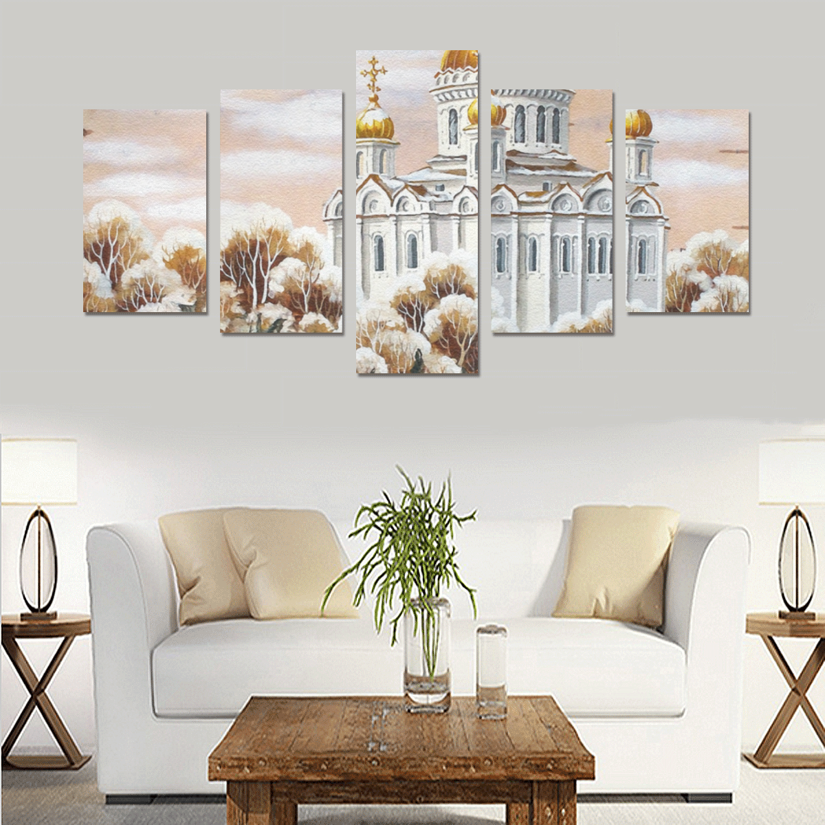 Cathedral of the Christ of the Savior Canvas Print Sets C (No Frame)