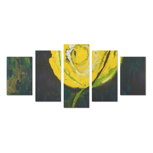 Golden Rose Acrylic Canvas Print Sets D (No Frame)