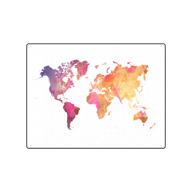 map of the world Blanket 50"x60"