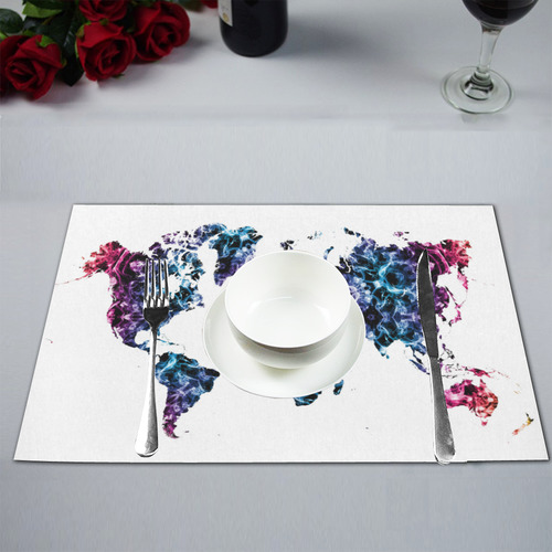 map of the world Placemat 12’’ x 18’’ (Set of 6)