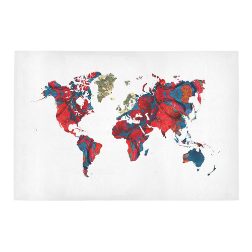 map of the world Azalea Doormat 24" x 16" (Sponge Material)