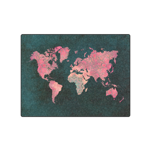 map of the world Blanket 50"x60"