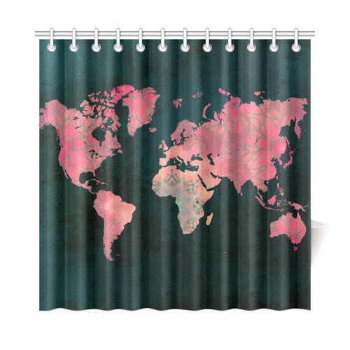 map of the world Shower Curtain 72"x72"