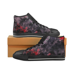 abstraction colors High Top Canvas Women's Shoes/Large Size (Model 017)