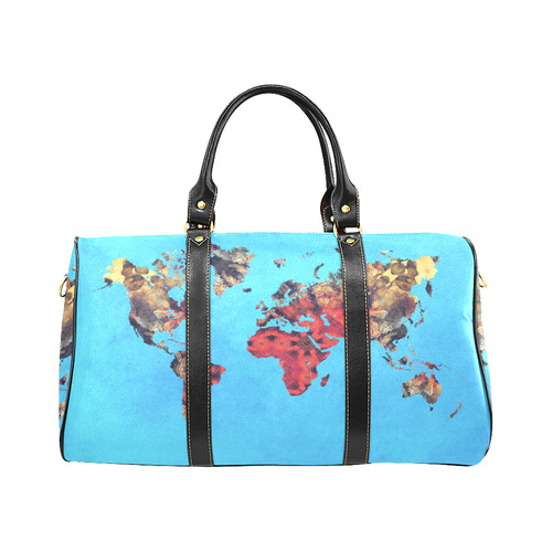 map of the world New Waterproof Travel Bag/Large (Model 1639)