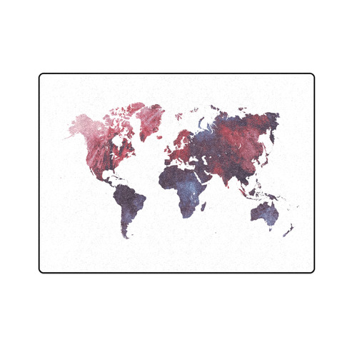 map of the world Blanket 58"x80"