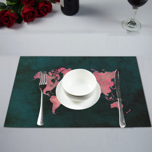 map of the world Placemat 12’’ x 18’’ (Set of 6)