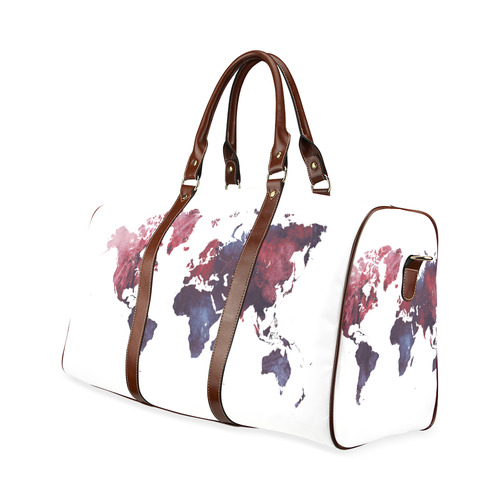 map of the world Waterproof Travel Bag/Large (Model 1639)