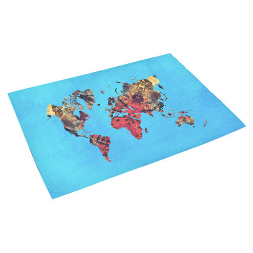 map of the world Azalea Doormat 30" x 18" (Sponge Material)