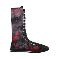 abstraction colors Canvas Long Boots For Women Model 7013H