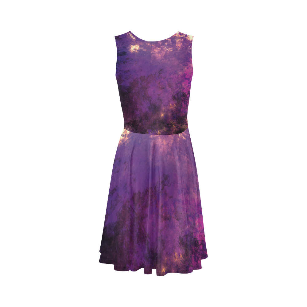 abstraction colors Sleeveless Ice Skater Dress (D19)
