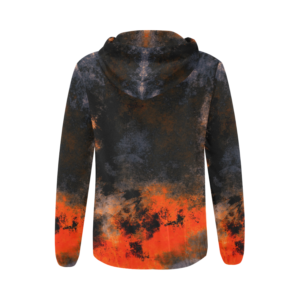 abstraction colors All Over Print Full Zip Hoodie for Women (Model H14)