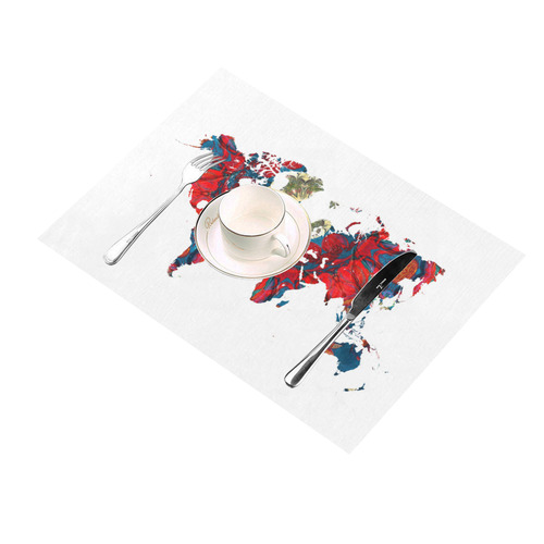 map of the world Placemat 14’’ x 19’’ (Set of 6)