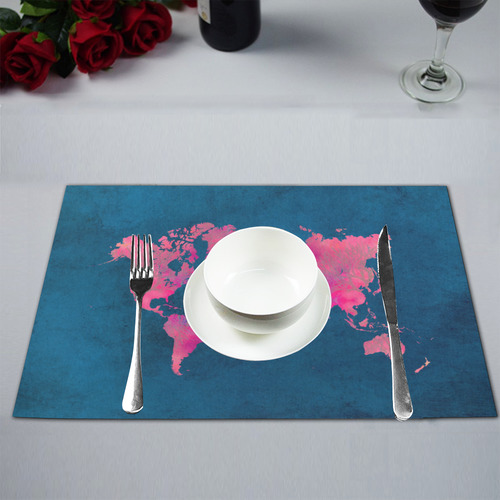 map of the world Placemat 12’’ x 18’’ (Set of 6)