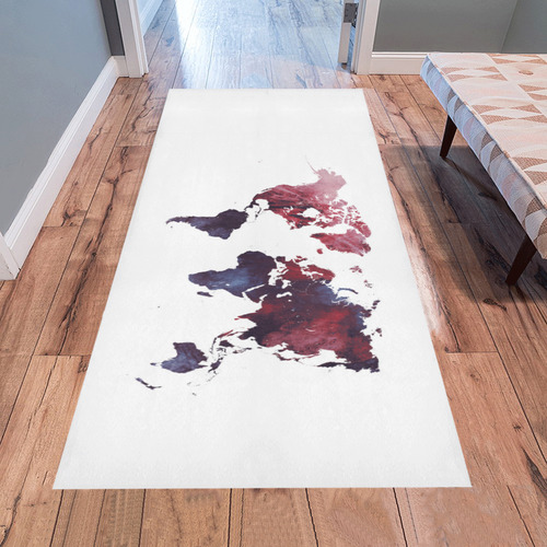 map of the world Area Rug 7'x3'3''