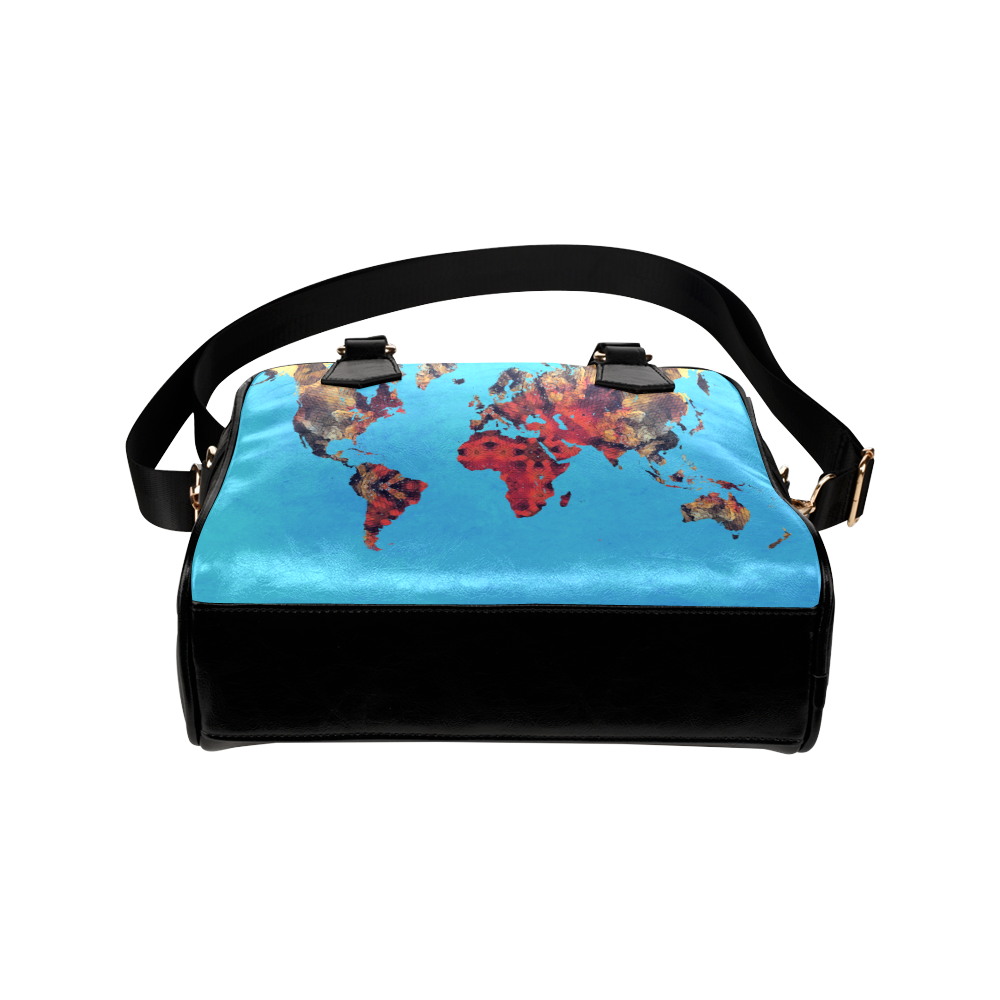 map of the world Shoulder Handbag (Model 1634)