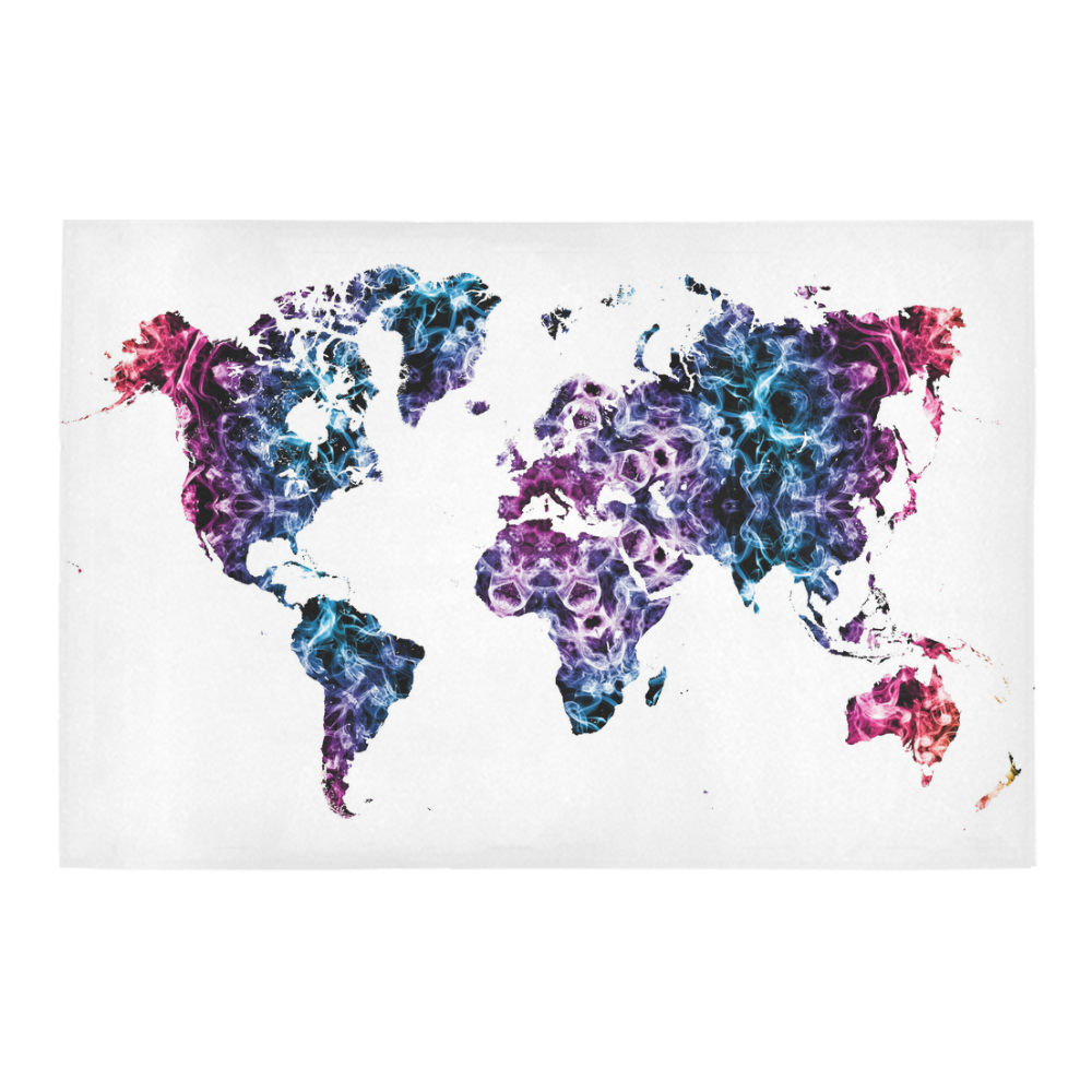 map of the world Azalea Doormat 24" x 16" (Sponge Material)