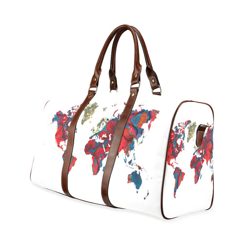 map of the world Waterproof Travel Bag/Large (Model 1639)