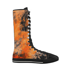 abstraction colors Canvas Long Boots For Women Model 7013H
