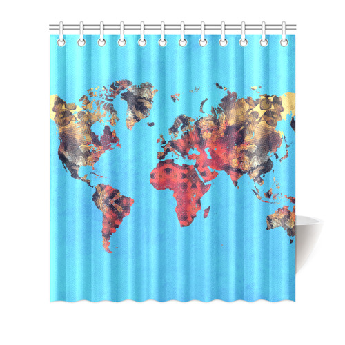 map of the world Shower Curtain 66"x72" ID D1890855