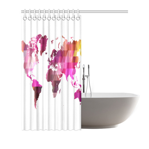 map of the world Shower Curtain 66"x72"