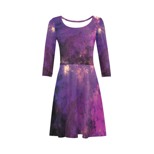 abstraction colors 3/4 Sleeve Sundress (D23)